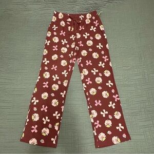 Strawberry Shortcake Womens Lounge Pajama Sleep Pant Pockets Medium Pink Red